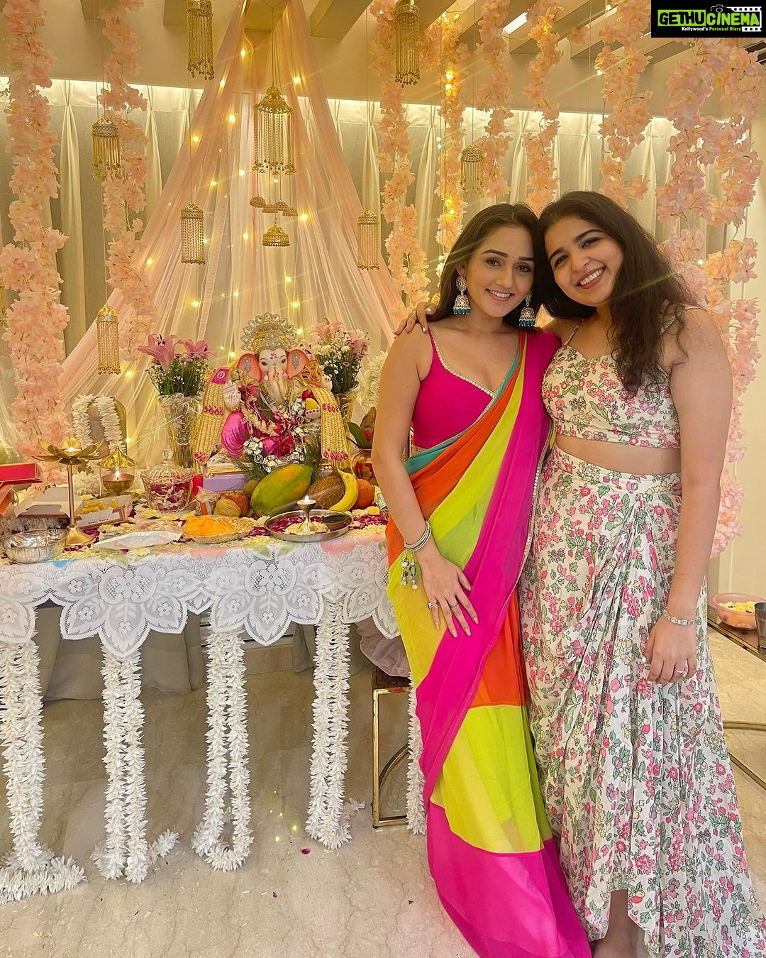 Tanya Sharma - 554.5K Likes - Happy gannu day 💕 had the best time visiting my dear friends and their pretty ganpatis ! Bappa Humesha humare sath rahen 🙏🏻#ganeshchaturthi #grateful