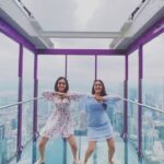 Tanya Sharma Instagram – UP IN THE SKY ! We were allowed to be in the skybox for 1.40 mins only and we managed to do some fun hahaha ! #sharmasisters #reels #reelsinstagram #reelkarofeelkaro #vacay #travelreels #tanyasharma