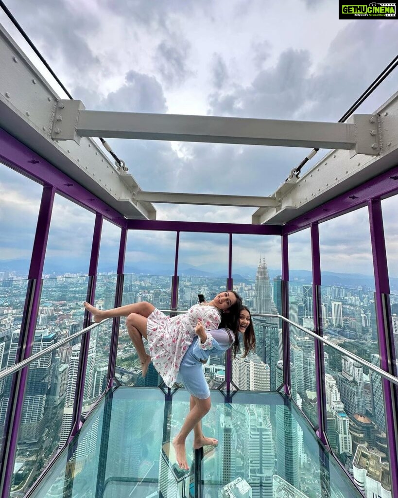 Tanya Sharma Instagram - Always have my back 👭🏻✌🏻 Malaysia vacay 🍪 starts with a bang #sharmasisters #myfirstfriend #friendshipsday . . Sky Box at Sky Deck KL Tower