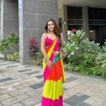 Tanya Sharma Instagram - Rani behaviour only 💕👸 . . Stylist: @the_neerajpandey Outfit: @deeveecouture Outfit PR: @devampandeyofficial x @onestopsolution02 #saree #tanyasharma #ethnic #picoftheday #colorful #rani