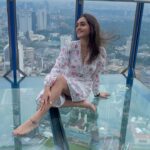 Tanya Sharma Instagram – Feeling high 😂🌈
.
.
Swipe right to see #influencers struggle 🥹
Wearing – @femi9.byas #vacation #travel #malaysia #love #grateful #photooftheday Sky Box at Sky Deck KL Tower