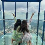 Tanya Sharma Instagram – Feeling high 😂🌈
.
.
Swipe right to see #influencers struggle 🥹
Wearing – @femi9.byas #vacation #travel #malaysia #love #grateful #photooftheday Sky Box at Sky Deck KL Tower