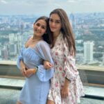 Tanya Sharma Instagram – Always have my back 👭🏻✌🏻 
Malaysia vacay 🍪 starts with a bang #sharmasisters #myfirstfriend #friendshipsday 
.
. Sky Box at Sky Deck KL Tower