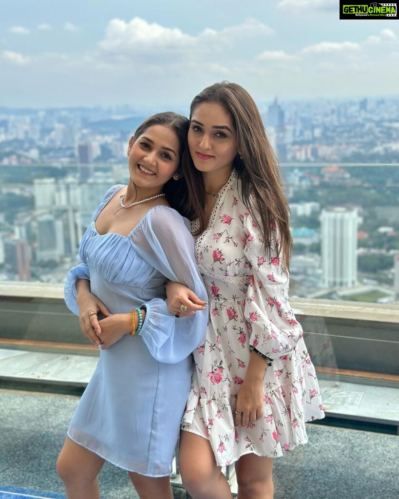 Tanya Sharma Instagram - Always have my back 👭🏻✌🏻 Malaysia vacay 🍪 starts with a bang #sharmasisters #myfirstfriend #friendshipsday . . Sky Box at Sky Deck KL Tower