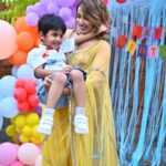 Tejaswi Madivada Instagram – Baby boy and God mother! @veebee1018