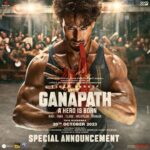 Tiger Shroff Instagram - Duniya Badal ne ke liye duniya ko badalna padta hai ! Teaser out on the 27th❤️ #Ganapath in cinemas this Dussehra, 20th October #GanapathTeaserOn27thSept @amitabhbachchan @vashubhagnani @kritisanon @jackkybhagnani #VikasBahl @deepshikhadeshmukh @pooja_ent #GoodCo @slglobal001 @zeemusiccompany @vishalmishraofficial @elliavrram @ziadmbakri @girishkulkarni1 @rahman_actor actor @shruthymenon @jameel.mumbai @pvrpictures