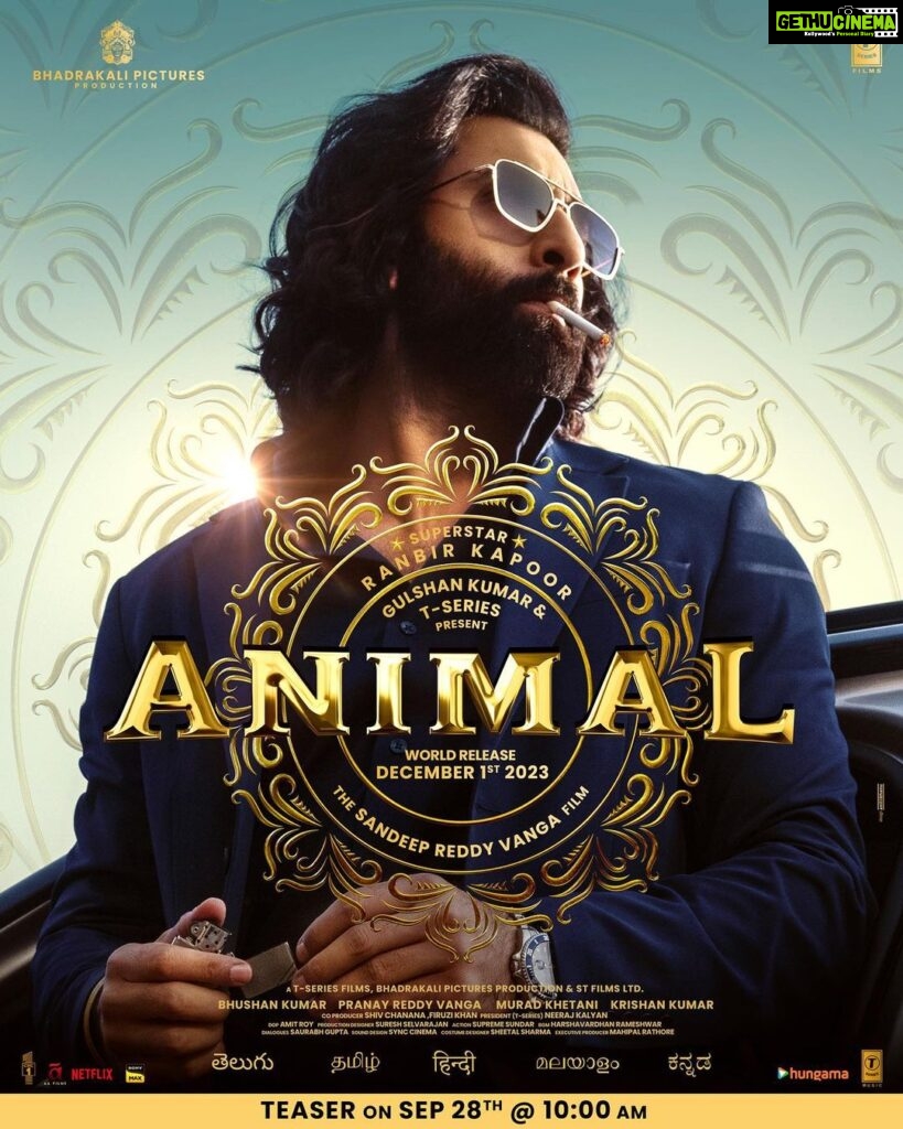 Tripti Dimri Instagram - He is elegant 🕶... He is Wild...🪓 You will see his rage on September 28th. 🤙🏻 #AnimalTeaserOn28thSept @AnimalTheFilm #AnimalOn1stDec @anilskapoor #RanbirKapoor @rashmika_mandanna @iambobbydeol @sandeepreddy.vanga #BhushanKumar @pranayreddyvanga @muradkhetani #KrishanKumar @anilandbhanu @cowvala @tseriesfilms #BhadrakaliPictures @cine1studios @tseries.official @shivchanana @neerajkalyan24 @master_supremesundar @suresh.selvarajan