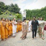 Upasana Kamineni Instagram - Klin Kaara and Lord Ganesha receive a warm welcome at the Konidela Residence by Mr. C and Athama. Truly Blessed! 🙏❤️ A big thank you to the Chinna Jeeyar Swamy Veda Patasaala students for the enchanting experience. 🤗🙏 #DaddysLittleGirl #HappyGaneshChathurthi @alwaysramcharan @konidalasurekha