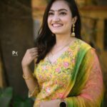 Vaishnavi Gowda Instagram - Colour colour which colour do you choose 💚💛💗 Outfit- @rangriwaaz 📸- @pkstudiophotography @d_ee_kshi