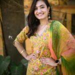 Vaishnavi Gowda Instagram - Colour colour which colour do you choose 💚💛💗 Outfit- @rangriwaaz 📸- @pkstudiophotography @d_ee_kshi