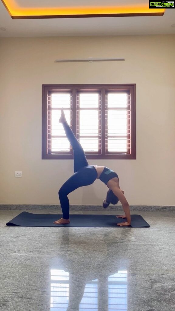 Vaishnavi Gowda Instagram - YOGA is the poetry of movement! 🧘‍♀️ #yogapractice #yogaeverydamnday #yogaflow #yogagirl