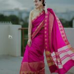 Vaishnavi Gowda Instagram - Pink saree 😍