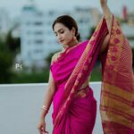 Vaishnavi Gowda Instagram - Pink saree 😍