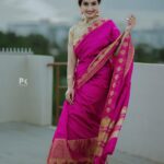 Vaishnavi Gowda Instagram - Pink saree 😍