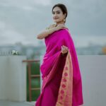 Vaishnavi Gowda Instagram - Pink saree 😍