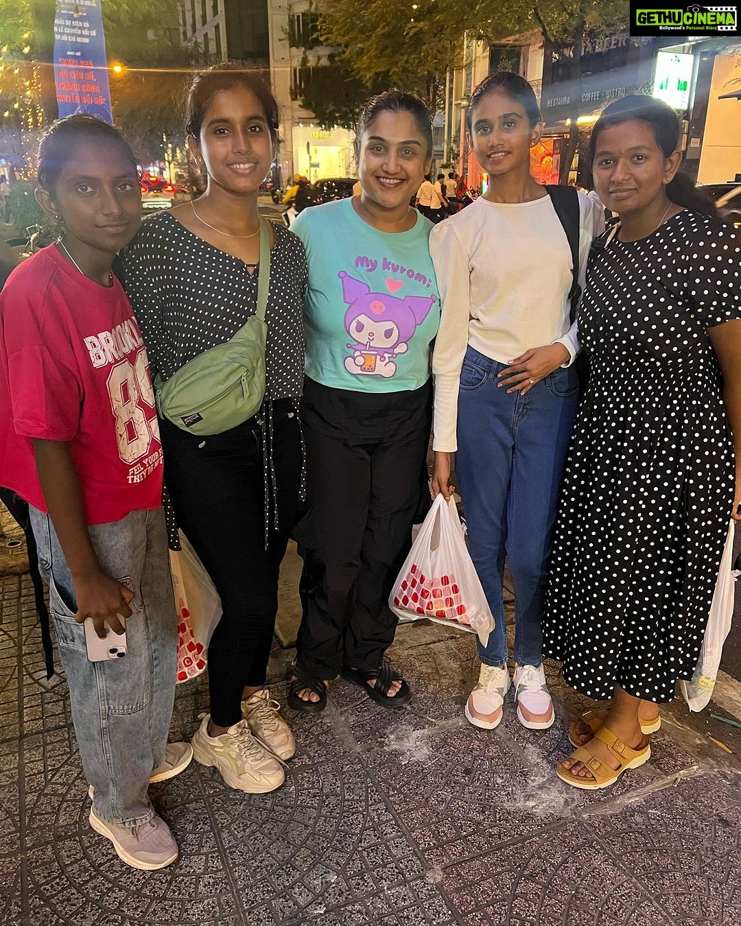 Vanitha Vijayakumar Instagram - @csacademyschool students spotted me hanging out in #saigon #hochiminh #vietnam .young group of 9th standard girls travelling with school teachers on a vacay #vacation #schoolexcursion . Daring parenting letting children enjoy with their classmates in a foreign country,gaining a lifetime experience.. kudos to the parents for their forward thinking πππ .. children are young people respecting their dreams and allowing them embrace new experiences and gaining knowledge is the most supportive parenting β€οΈ