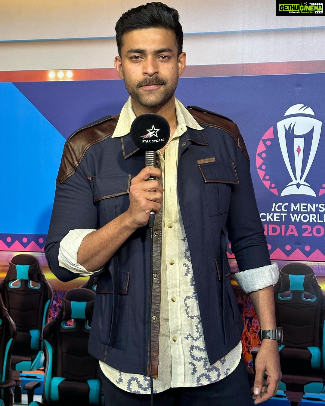 Varun Tej Instagram - మనందరి ఫేవరెట్ హీరో @varunkonidela7 ఈ రోజు కామెంటరీ చెయ్యబోతున్నారు 🤩 మీ ప్రశ్నలు #StarNiAdugu కి పంపించెయ్యండి మరి.!! చూడండి 👀 | ICC Men’s Cricket World Cup | #INDvNZ లైవ్ | మీ #StarSportsTelugu & Disney+ Hotstar లో | #WorldCupOnStar #CWC23 #BelieveInBlue💙 #VarunTej #OperationValentine