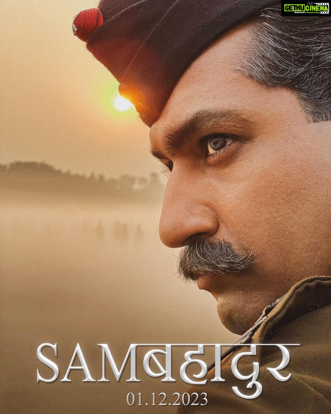 Vicky Kaushal Instagram - His Life. Our History. #Samबहादुर Teaser out tomorrow. In cinemas 1.12.2023 @meghnagulzar @sanyamalhotra_ @fatimasanashaikh @ronnie.screwvala @mohdzeeshanayyub @neerajkabi @realgovindnamdev #AnjanSrivastav @bhavani.iyer @ishantanus @rsvpmovies @maharrshshah @zeemusiccompany #SamBahadur