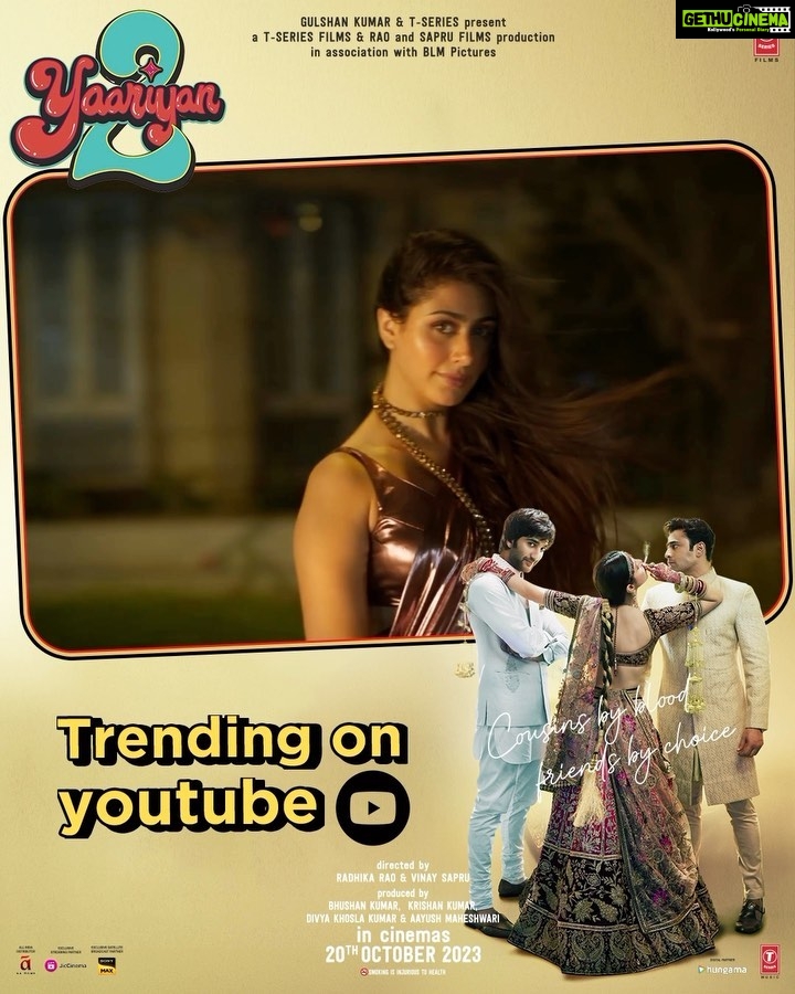 Warina Hussain Instagram - Inki pakki yaari ka jadoo chal gaya! The teaser of #Yaariyan2 has crossed 18.7M views on YouTube in just a day! Keep pouring love. Watch it now. Movie in cinemas on 20th October. @tseriesfilms @tseries.official #BhushanKumar @divyakhoslakumar @sapruandrao #VinaySapru #RadhikaRao @meezaanj @anaswara.rajan @yashdasgupta @pearlvpuri @bhagyashriiborse @lilletedubeyofficial @priya.p.varrier @manan_bhardwaj_official @arijitsingh #KrishanKumar @shivchanana @neerajkalyan24 @blmpictures @aayush_blm