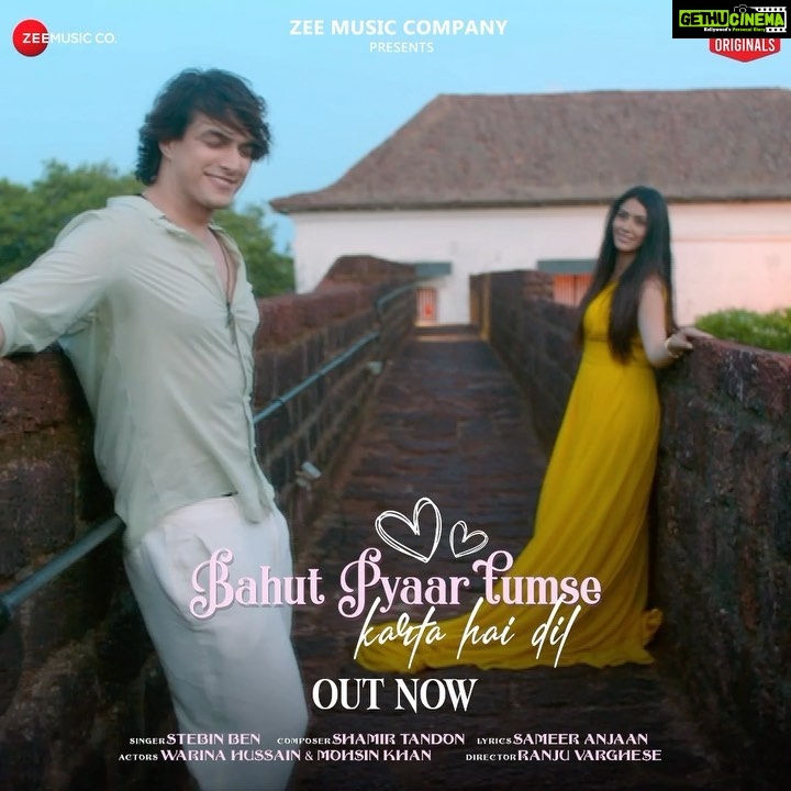 Warina Hussain Instagram - šš¶ Fall in love with #BahutPyaarTumseKartaHaiDil! Starring #MohsinKhan & #WarinaHussain, sung by #StebinBen, this song will make your heart skip a beat. ā¤ļøāØ SONG OUT NOW! #ZeeMusicOriginals @stebinben @shamir.tandon @sameeranjaanofficial @khan_mohsinkhan @warinahussain @ranju.v @anuragbedii