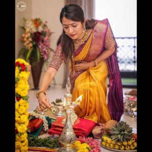 Yash Instagram - ✨ Hope you all had a radiant and blessed Varamahalakshmi, and the divine festival showered everyone's lives with happiness, health, and endless prosperity. 

Sharing some cherished moments from the auspicious day. 🌸🪔🧿

#radhikapandit #nimmaRP

PC: @focusphotographyservice 
Decor : @weddingsbydhruvaa
