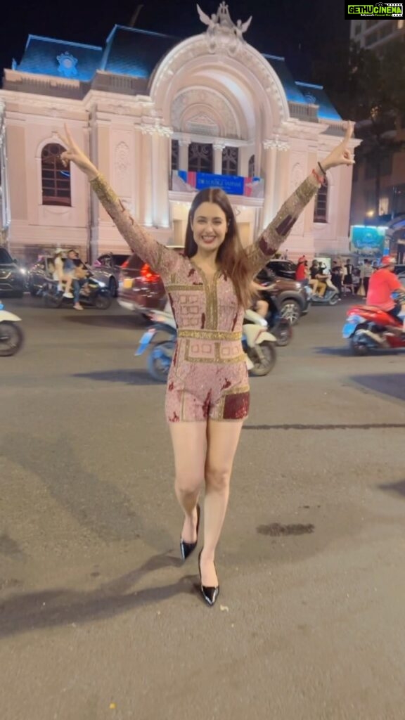 Yuvika Chaudhary Instagram - Outfit @kritikasglamshack Styled by- @junejasanchi Ho Chi Minh City Hall