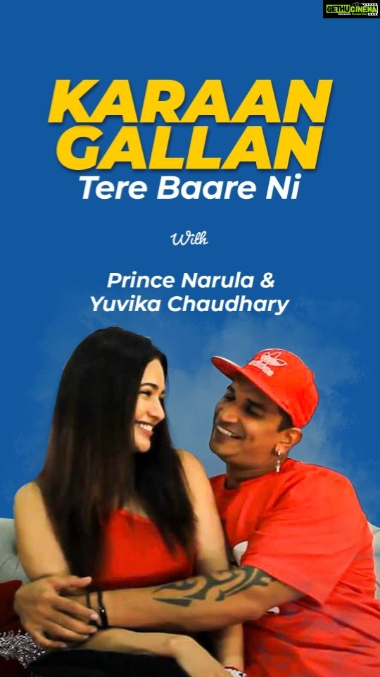 Yuvika Chaudhary Instagram - Karenge gallan tere baare ni, but can you do it from A-Z? 🤭❤ @princenarula @yuvikachaudhary #TikiTikiRaat #PrinceNarula #YuvikaNarula #Music #Interview #Artist