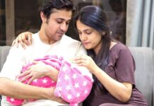 Yuvika Chaudhary Instagram - Happy birthday my brother now father to a son How time flys #family #love #baby #happyness @aakashaparnatomar @dr.aparna2810 @princenarula @rajnish5390 @rntomar 🧿❤️❤️