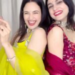 Yuvika Chaudhary Instagram - Well, these days traditional is the new fashion trend 😉🥰 Outfits by @aachho #trending #reelsvideo #tbt❤️ #ootd #traditionalwear #reelsinstagram #yuvikachaudhary #aachhojaipur #sisterlove