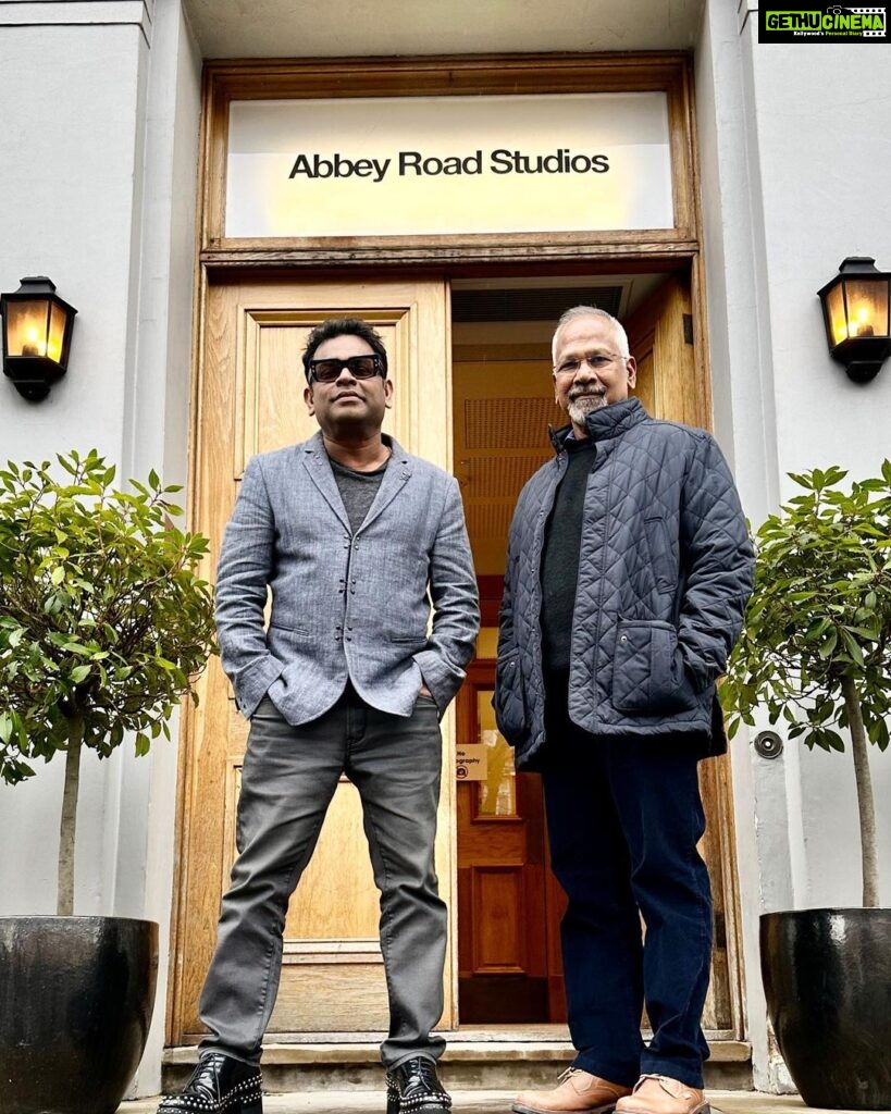 A. R. Rahman Instagram - PS2 at London @matty_dunkley #manirathnam Abbey Road Studios