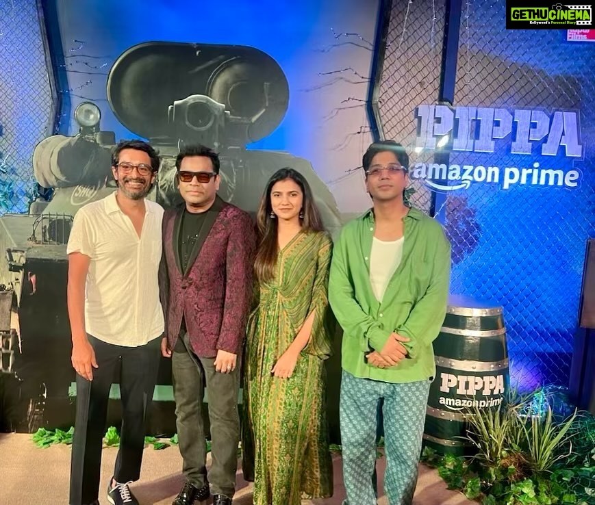 A. R. Rahman Instagram - Pippa premiere #amazonprimemovies November 10th @rajamenon @hiral_viradia @mc_heam @ishaankhatter @mrunalthakur @sekarankarthik @roykapurfilms @amazonprime Juhu PVR