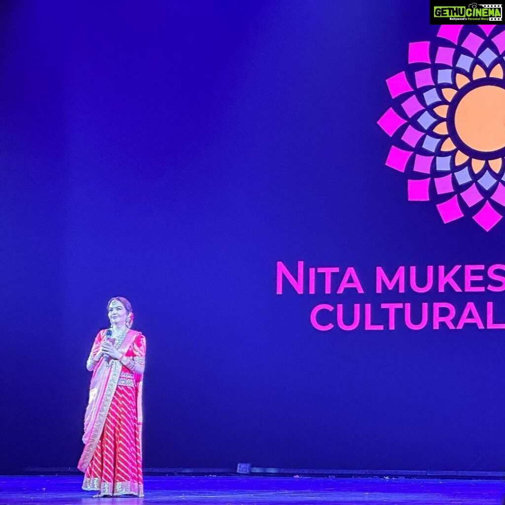 A. R. Rahman Instagram - Kudos to @nmacc.india (Nita Mukesh Ambani Centre ) blew us away with their production of "Civilization to Nation". Music by #ajay-atul Their commitment to diversity, accessibility, and cross-cultural dialogue makes them an invaluable resource for the arts in India. I believe NMACC has the potential to drive the revival and re-invention of theatre in India and is a beacon of hope for those who believe in the transformative power of culture. With all your love and blessings, we hope something like this happens in Chennai! Nita Mukesh Ambani Cultural Centre