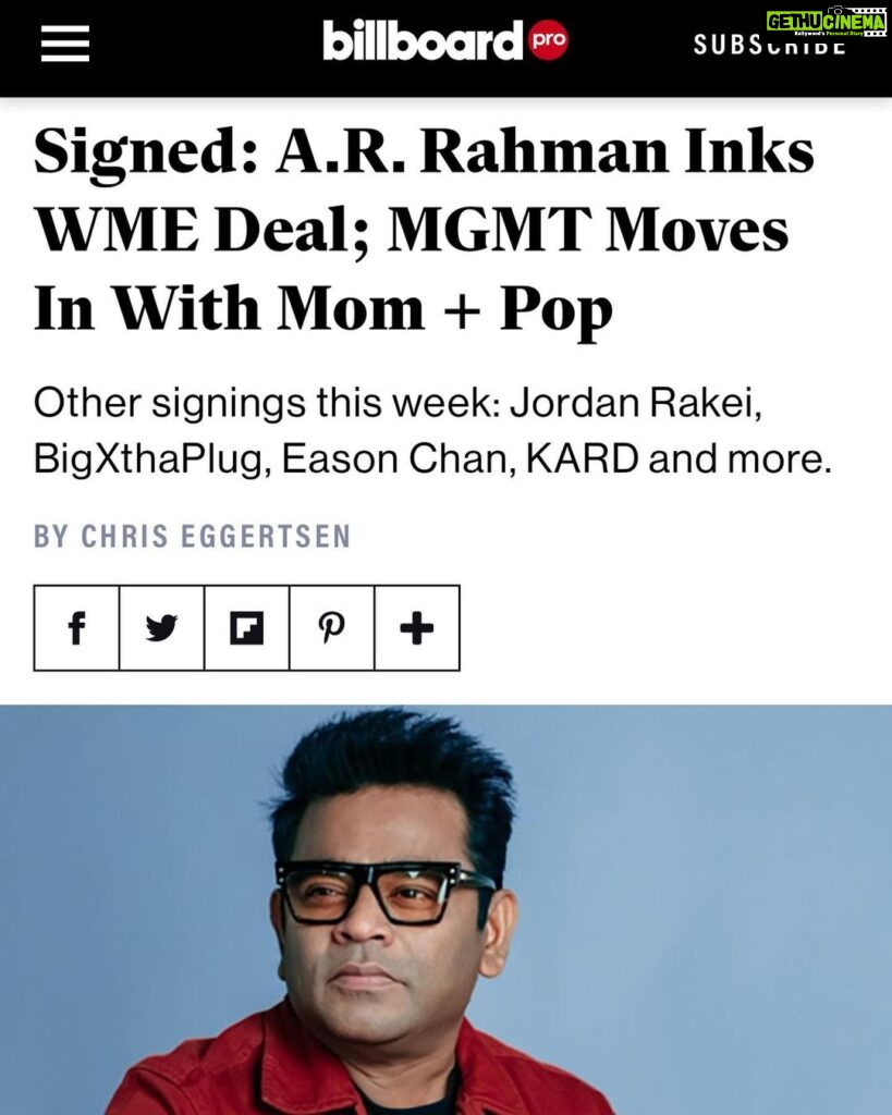 A. R. Rahman Instagram - Hollywood, California