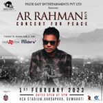 A. R. Rahman Instagram - Excited about my first ever concert in Guwahati! Looking forward to meeting you all beautiful music lovers! Tickets now available on @bookmyshowin and @insider.in @newsliveghy @rang_channel @nelivetv @ramdhenu_tv @niyomiya_barta @sevenentertainment @btosproductions #ARRahman #ARRahmanLive #ARRLive #ConcertForPeace #PrideEastEntertainmentsPvtLtd #ACAStadium #Barsapara #Guwahati #Assam #NewsLive #Rang #Ramdhenu #NortheastLive