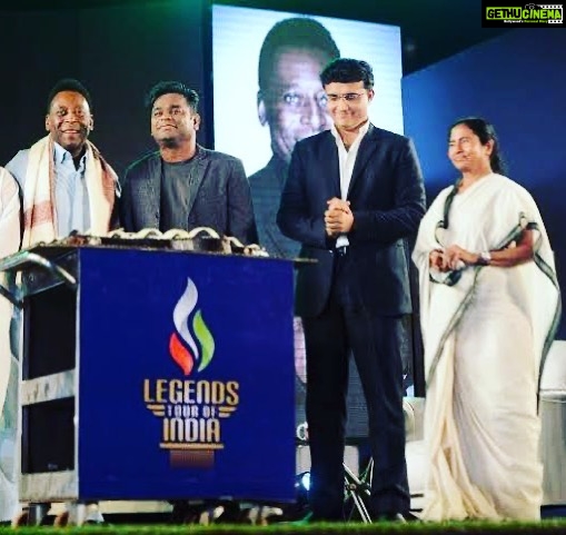 A. R. Rahman Instagram - #happybirthdaymamtaji #pele #sauravganguly #throwback Kolkata