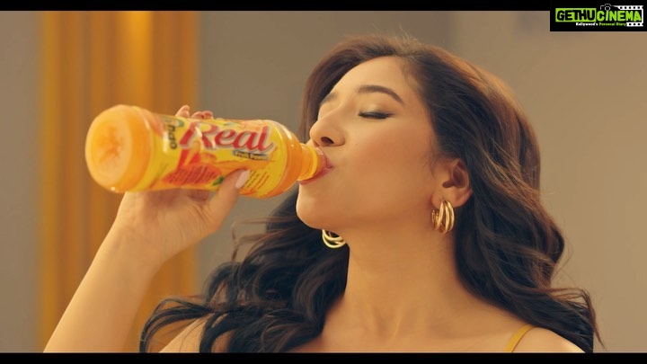 Aanchal Sharma Instagram - Taste the freshness with every drop of real!!! It's unreal! "Tapai ko favorite Real aba Naya #Trendy Pet Bottle ma💕 @sushantkcofficial