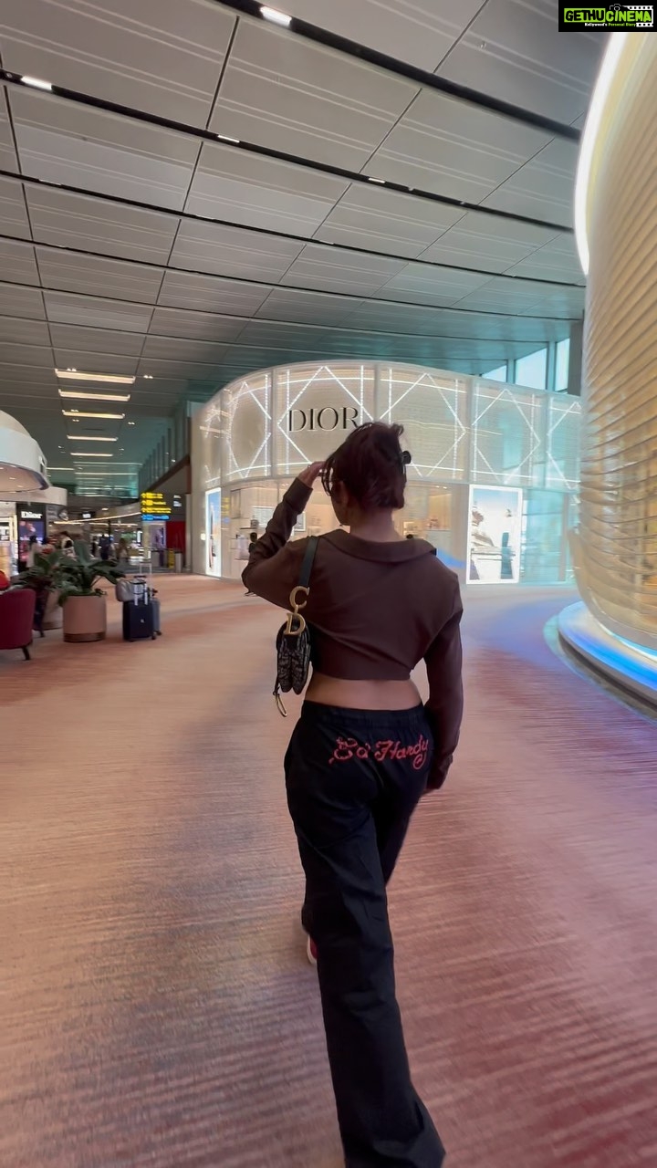 Aanchal Sharma Instagram - Roaming around the airport, ready for my next adventure! ✈️🌍 #OnTheGo Singapore Changi Airport