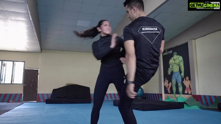 Aanchal Sharma Instagram - Just some friendly kicks and punches! 🥋💥 Not perfect, but definitely a good time. 😄