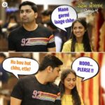 Aarohi Patel Instagram - "Nooo...please!" Because khatar chhod ma nakhay, jhaad thai gaya pachi na nakhvanu hoy 😂 (P.S. Keeping last one blank for you all to make your own memes and tag us 😍) #AumMangalamSinglem in cinemas! Book your tickets now (Link in bio)