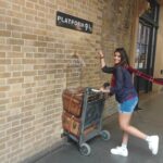 Aarohi Patel Instagram - Here I come, Hogwarts 🏰🪄 Bye bye muggles 👋🏻 Platform 9¾, King's Cross Station, London