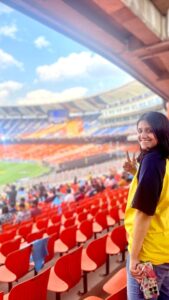 Aarohi Patel Instagram - Ipl 2023 Opening Ceremony #CSKvsGT 💛 Not just mine, but the entire stadium's love & respect for Dhoni - even in an Away Match- resonated completely! It was an honour to see him play live for the first time (& hopefully NOT the last time😭) 🥺💛 #DhoniForever . #ipl2023 #ipl #dhoni #cricket #chennaisuperkings #csk #thala #yellove