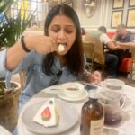 Aarohi Patel Instagram - In london for the coffees and desserts ♥️😍 (Yes, I tried this famous milk cake and let me tell you, it tasted exactly like RasMalai 🙈 - Hence, saare jahan se achha, Hindustan humara 💃♥️) London, United Kingdom