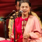 Aarya Ambekar Instagram - What an absolute honor to have gotten to perform at the 51st Pandit Motiram Pandit Maniram Sangeet Samaroh, Hyderabad..and that too with @anandbhateofficial dada. Thank you dear @durgajasraj ji for having me.😇🙏🏻 PC - @swapniljadav Hyderabad , Telengana. India