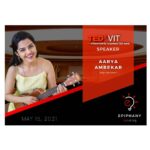 Aarya Ambekar Instagram - Hello everyone!✨ As many of you couldn't attend the Tedx event the other day, sharing the link of my entire talk for you all.. check out my BIO!! . . . ___ #aaryaambekar #tedx #tedtalks #tedxtalks #speakeratted @tedxvittalks @ted @tedx_official