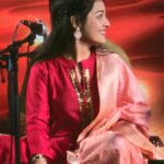 Aarya Ambekar Instagram - What an absolute honor to have gotten to perform at the 51st Pandit Motiram Pandit Maniram Sangeet Samaroh, Hyderabad..and that too with @anandbhateofficial dada. Thank you dear @durgajasraj ji for having me.😇🙏🏻 PC - @swapniljadav Hyderabad , Telengana. India