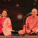 Aarya Ambekar Instagram - What an absolute honor to have gotten to perform at the 51st Pandit Motiram Pandit Maniram Sangeet Samaroh, Hyderabad..and that too with @anandbhateofficial dada. Thank you dear @durgajasraj ji for having me.😇🙏🏻 PC - @swapniljadav Hyderabad , Telengana. India
