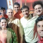 Aarya Ambekar Instagram - Always a treat to the ears to listen to Anand dada and a learning experience, performing with him!!😇🙏🏻 Housefull Shivaji Mandir concert! Shivaji Mandir, Dadar