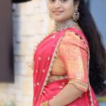 Aata Sandeep Instagram - 🩷🩷🩷 Jewellery by @emmadi_silver_jewellery Outfit by @radheshyam_designer_studio Makeup by : @navatha_makeupartist