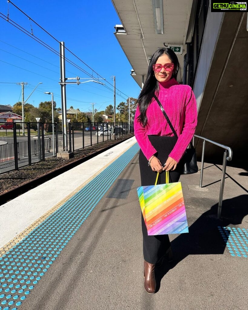 Aayushi Dholakia Instagram - cruising around in pink💗 . . . Exploring the streets of Sydney has been so much fun and walking through Queen Victoria Building was truly amazing!! The architecture is so intricate and vintage🫶🏻 #traveltales #vacationoutfit #holidayoutfit #thisisaustralia #tourismaustralia #australia Qvb- Queen Victoria Building