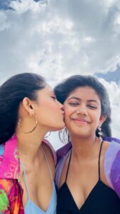 Aayushi Dholakia Instagram - CUTEST VIDEO YOU WILL SEEEE!!🫶🏻❤️🧿
Last one is favourite so watch till the endddd!!🥰✨
Tag the person with whom you wish to recreate this😋
.
.
.
.
.
Our beautiful outfits from: @ekrang_ 
#reels #posingtips #photoposes #sisters #sisterstime #sisterbonding